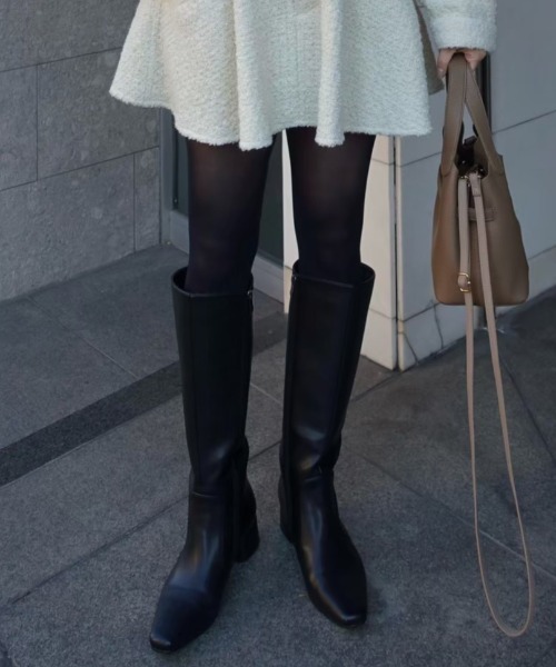 ACYM（アシーム）の「ベティローヒールロングブーツ（ブーツ・レディース・ブラウン/ブラック・SMALL/MEDIUM/LARGE）」の10枚目の写真