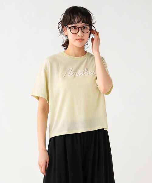BEAMS HEART(ビームスハート)の「ミジンコ ボーダー ロゴ Tシャツ(Tシャツ/カットソー・レディース・レッド/チャコールグレー/イエロー系その他2・FREE)」の1枚目の写真