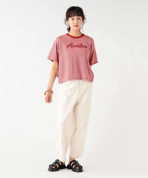 BEAMS HEART(ビームスハート)の「ミジンコ ボーダー ロゴ Tシャツ(Tシャツ/カットソー・レディース・レッド/チャコールグレー/イエロー系その他2・FREE)」の18枚目の写真