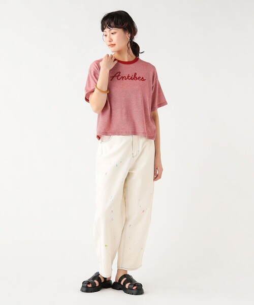 BEAMS HEART(ビームスハート)の「ミジンコ ボーダー ロゴ Tシャツ(Tシャツ/カットソー・レディース・レッド/チャコールグレー/イエロー系その他2・FREE)」の19枚目の写真