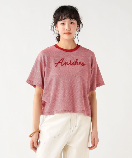 BEAMS HEART(ビームスハート)の「ミジンコ ボーダー ロゴ Tシャツ(Tシャツ/カットソー・レディース・レッド/チャコールグレー/イエロー系その他2・FREE)」の20枚目の写真