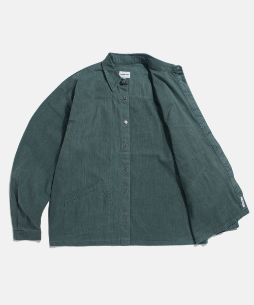 ESPIONAGE（エスピオナジ）の「91 Work Shirt Jacket Teal Navy（シャツ/ブラウス・メンズ・グリーン・MEDIUM）」の2枚目の写真