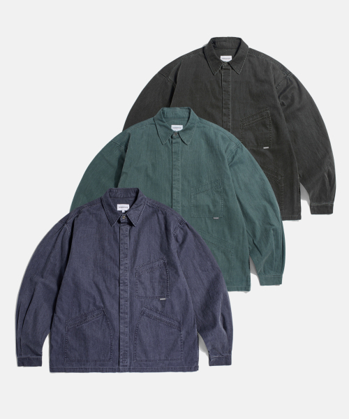 ESPIONAGE（エスピオナジ）の「91 Work Shirt Jacket Teal Navy（シャツ/ブラウス・メンズ・グリーン・MEDIUM）」の4枚目の写真