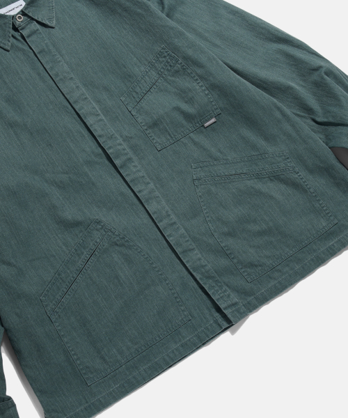 ESPIONAGE（エスピオナジ）の「91 Work Shirt Jacket Teal Navy（シャツ/ブラウス・メンズ・グリーン・MEDIUM）」の6枚目の写真