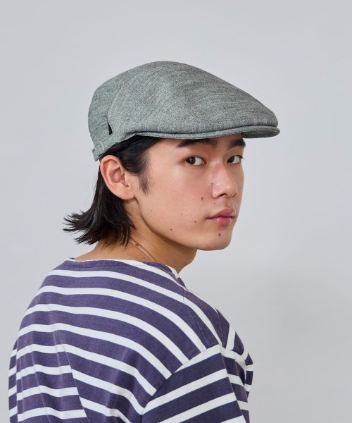 OVERRIDE(オーバーライド)の「OVERRIDE LINEN LIKE HUNTING / オーバーライド(ハンチング/ベレー帽・メンズ・ブラウン/グレー/ブラック・58cm/60cm)」の7枚目の写真