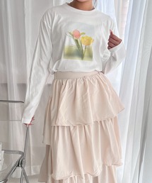 フラワーロンT/長袖Tシャツ