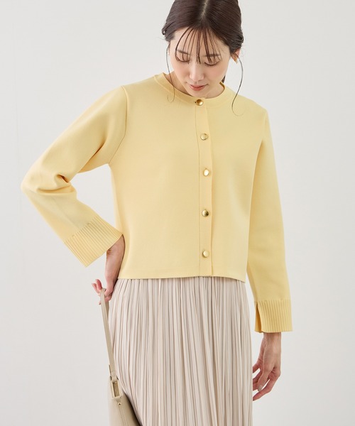 ROPE' PICNIC（ロペピクニック）の「襟フリルドッキングカーディガン（カーディガン/ボレロ・レディース・ダークブラウン/ネイビー/クリーム・FREE）」の19枚目の写真