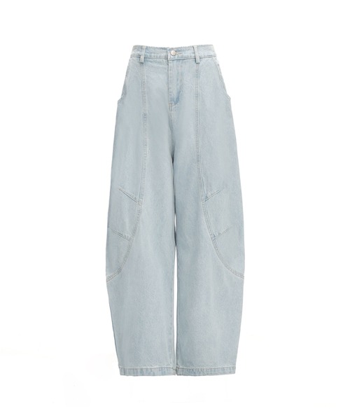 HOOK(フック)の「バギー ルーズデニムパンツ(デニムパンツ・レディース・ライトブルー・S/L/M)」の13枚目の写真