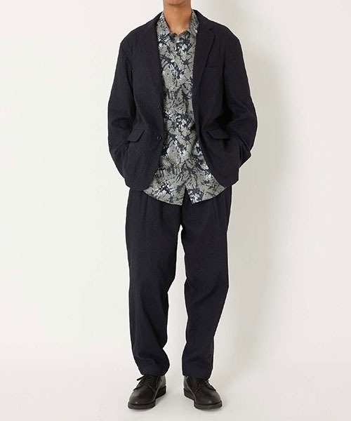 BLUE BLUE JAPAN（ブルーブルージャパン）の「マイヤーレース タックストレートパンツ（その他パンツ・メンズ・ダークネイビー・S/L/XL/M）」の8枚目の写真
