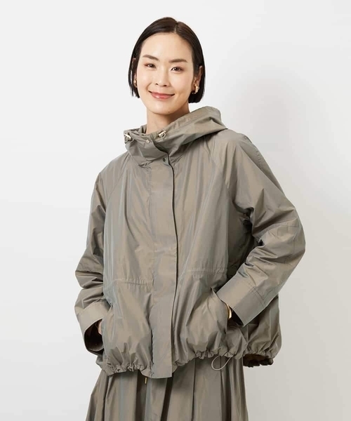 MICHEL KLEIN（ミッシェル・クラン）の「[セットアップ対応]タフタライトブルゾン（ナイロンジャケット・レディース・カーキ/ブラック・38）」の17枚目の写真
