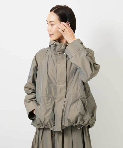 MICHEL KLEIN（ミッシェル・クラン）の「[セットアップ対応]タフタライトブルゾン（ナイロンジャケット・レディース・カーキ/ブラック・38）」の19枚目の写真