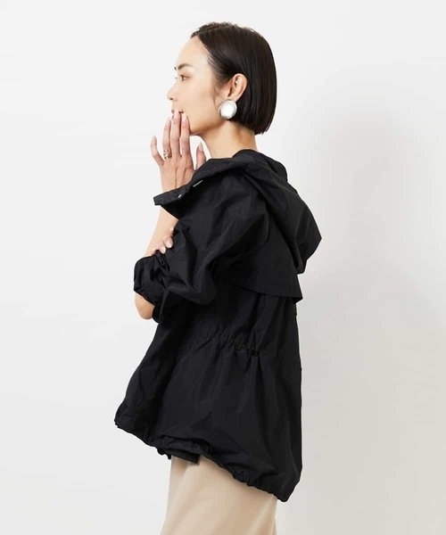 MICHEL KLEIN（ミッシェル・クラン）の「[セットアップ対応]タフタライトブルゾン（ナイロンジャケット・レディース・カーキ/ブラック・38）」の9枚目の写真