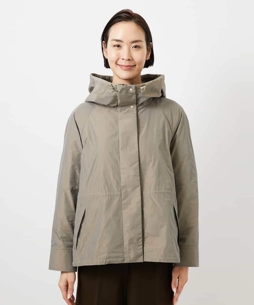 MICHEL KLEIN（ミッシェル・クラン）の「[セットアップ対応]タフタライトブルゾン（ナイロンジャケット・レディース・カーキ/ブラック・38）」の4枚目の写真