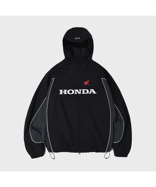 未開封 HONDA ライディングジャケット ブラック ストリートパーカー Honda Hoodie Cap Track Jacket_Black（パーカー）｜HONDA MOTORCYCLE