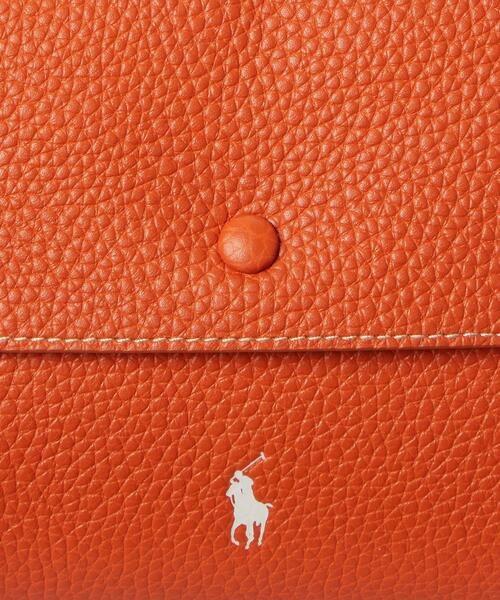 POLO RALPH LAUREN(ポロ ラルフ ローレン)の「Polo Play レザー ミニ エンベロープ バッグ(ハンドバッグ・レディース・オレンジ・ONE)」の2枚目の写真