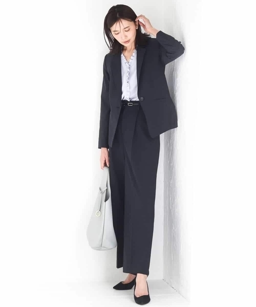 MK MICHEL KLEIN（エムケーミッシェルクラン）の「[洗える]Vネックミニフリルブラウス（シャツ/ブラウス・レディース・ライトブルー/ホワイト・38）」の15枚目の写真