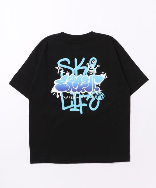 ELEMENT（エレメント）の「ELEMENT/エレメント キッズ 半袖 Tシャツ ロゴ バックプリント BG025252（Tシャツ/カットソー・キッズ・ホワイト/チャコールグレー/ブラック・130cm/140cm/150cm/160cm）」の4枚目の写真