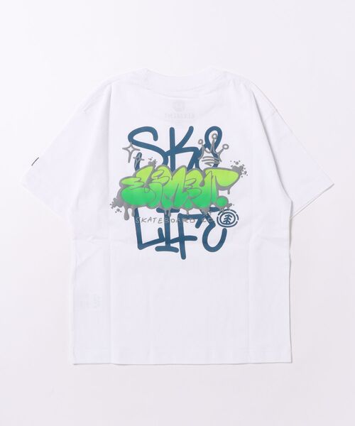 ELEMENT（エレメント）の「ELEMENT/エレメント キッズ 半袖 Tシャツ ロゴ バックプリント BG025252（Tシャツ/カットソー・キッズ・ホワイト/チャコールグレー/ブラック・130cm/140cm/150cm/160cm）」の5枚目の写真