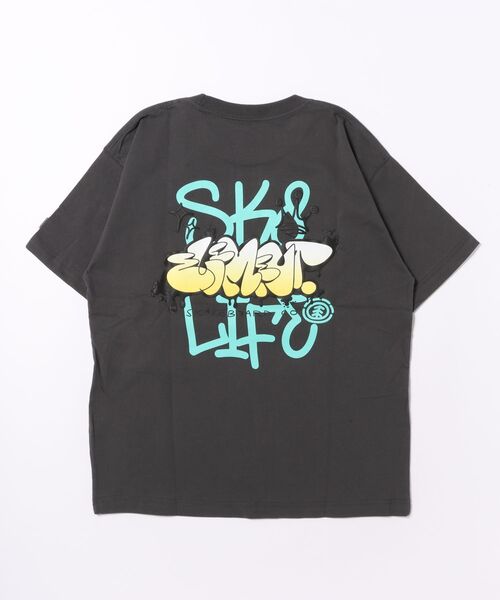 ELEMENT（エレメント）の「ELEMENT/エレメント キッズ 半袖 Tシャツ ロゴ バックプリント BG025252（Tシャツ/カットソー・キッズ・ホワイト/チャコールグレー/ブラック・130cm/140cm/150cm/160cm）」の6枚目の写真