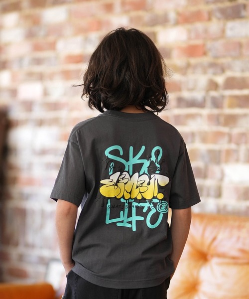 ELEMENT（エレメント）の「ELEMENT/エレメント キッズ 半袖 Tシャツ ロゴ バックプリント BG025252（Tシャツ/カットソー・キッズ・ホワイト/チャコールグレー/ブラック・130cm/140cm/150cm/160cm）」の20枚目の写真