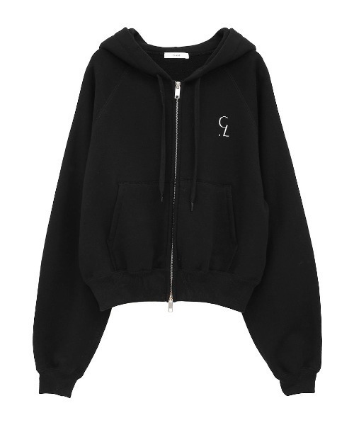 CLANE（クラネ）の「CLANE/クラネ/LOGO COMPACT ZIPUP HOODIE（パーカー・レディース・ブラック/グレー/ホワイト・1）」の3枚目の写真