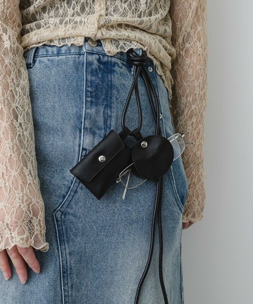 SENSE OF PLACE by URBAN RESEARCH(センスオブプレイスバイアーバンリサーチ)の「コンビカラーポーチツキベルト(ベルト・レディース・ブラック/ベージュ/ブラウン・ONE)」の6枚目の写真