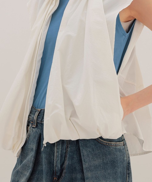 DRESSLAVE(ドレスレイブ)の「balloon sleeveless zip blouse(バルーンノースリーブジップブラウス)(シャツ/ブラウス・レディース・ホワイト・38)」の5枚目の写真