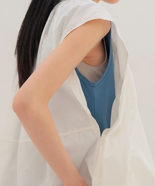 DRESSLAVE(ドレスレイブ)の「balloon sleeveless zip blouse(バルーンノースリーブジップブラウス)(シャツ/ブラウス・レディース・ホワイト・38)」の6枚目の写真