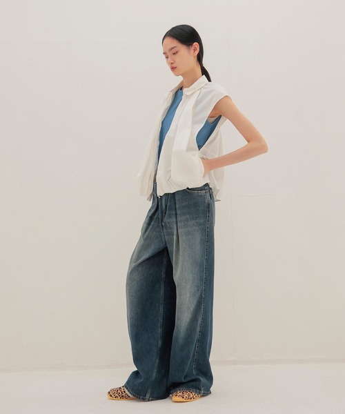 DRESSLAVE(ドレスレイブ)の「balloon sleeveless zip blouse(バルーンノースリーブジップブラウス)(シャツ/ブラウス・レディース・ホワイト・38)」の8枚目の写真
