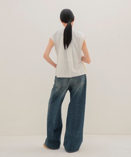 DRESSLAVE(ドレスレイブ)の「balloon sleeveless zip blouse(バルーンノースリーブジップブラウス)(シャツ/ブラウス・レディース・ホワイト・38)」の9枚目の写真
