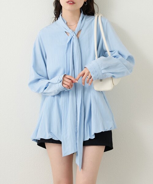 マチャット　バルーンブラウス 美品✨マチャット MACHATT タックスリーブブラウス バルーン袖 白 F
