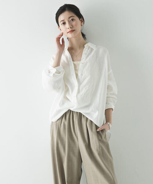 URBAN RESEARCH（アーバンリサーチ）の「リネン2WAYシャツ（シャツ/ブラウス・レディース・ベージュ/ブルー系その他/ホワイト/ブラウン/ピンク系その他・FREE）」の7枚目の写真