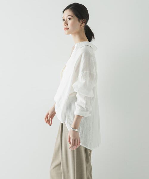 URBAN RESEARCH（アーバンリサーチ）の「リネン2WAYシャツ（シャツ/ブラウス・レディース・ベージュ/ブルー系その他/ホワイト/ブラウン/ピンク系その他・FREE）」の8枚目の写真