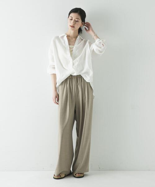 URBAN RESEARCH（アーバンリサーチ）の「リネン2WAYシャツ（シャツ/ブラウス・レディース・ベージュ/ブルー系その他/ホワイト/ブラウン/ピンク系その他・FREE）」の12枚目の写真