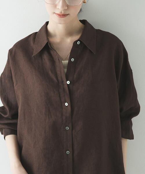 URBAN RESEARCH（アーバンリサーチ）の「リネン2WAYシャツ（シャツ/ブラウス・レディース・ベージュ/ブルー系その他/ホワイト/ブラウン/ピンク系その他・FREE）」の15枚目の写真