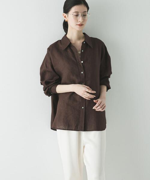 URBAN RESEARCH（アーバンリサーチ）の「リネン2WAYシャツ（シャツ/ブラウス・レディース・ベージュ/ブルー系その他/ホワイト/ブラウン/ピンク系その他・FREE）」の17枚目の写真