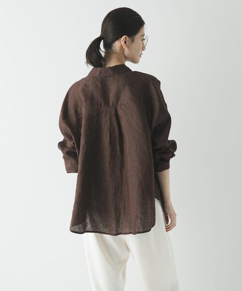 URBAN RESEARCH（アーバンリサーチ）の「リネン2WAYシャツ（シャツ/ブラウス・レディース・ベージュ/ブルー系その他/ホワイト/ブラウン/ピンク系その他・FREE）」の19枚目の写真