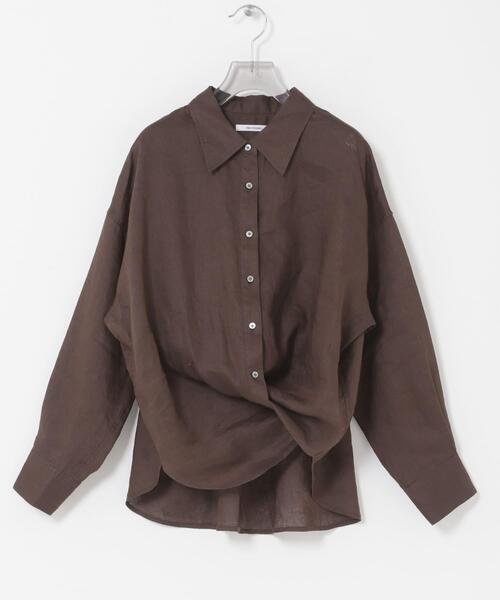 URBAN RESEARCH（アーバンリサーチ）の「リネン2WAYシャツ（シャツ/ブラウス・レディース・ベージュ/ブルー系その他/ホワイト/ブラウン/ピンク系その他・FREE）」の22枚目の写真