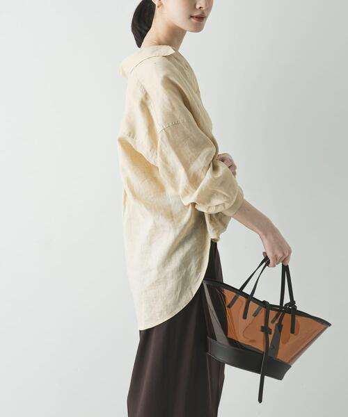 URBAN RESEARCH(アーバンリサーチ)の「リネン2WAYシャツ(シャツ/ブラウス・レディース・ベージュ/ブルー系その他/ホワイト/ブラウン/ピンク系その他・FREE)」の7枚目の写真
