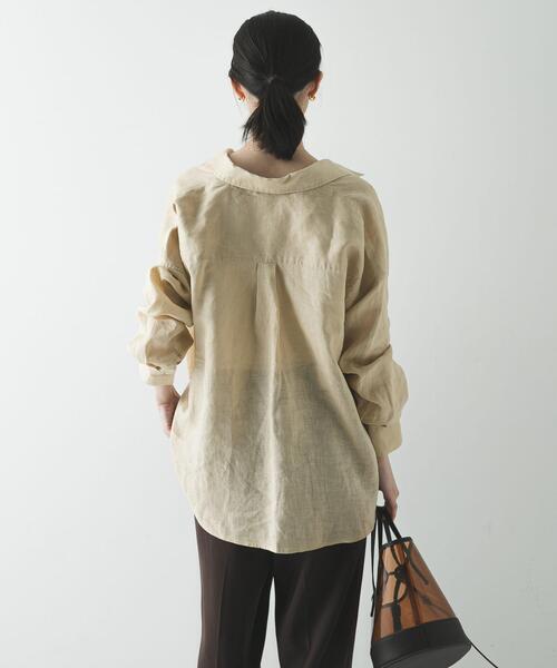 URBAN RESEARCH(アーバンリサーチ)の「リネン2WAYシャツ(シャツ/ブラウス・レディース・ベージュ/ブルー系その他/ホワイト/ブラウン/ピンク系その他・FREE)」の11枚目の写真