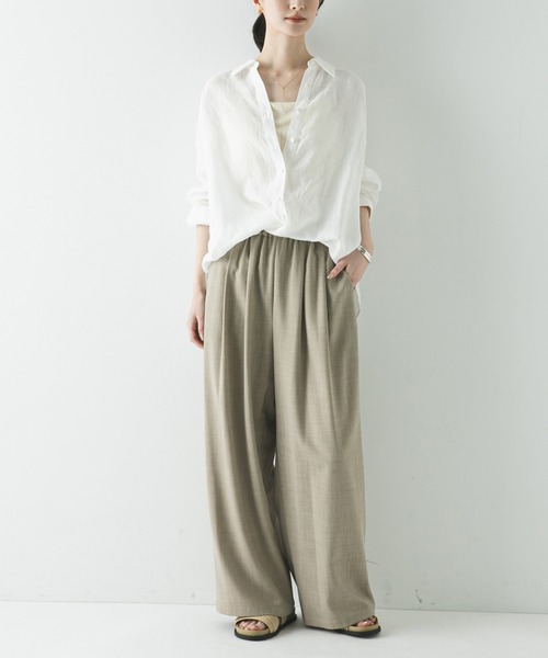 URBAN RESEARCH（アーバンリサーチ）の「リネン2WAYシャツ（シャツ/ブラウス・レディース・ベージュ/ブルー系その他/ホワイト/ブラウン/ピンク系その他・FREE）」の12枚目の写真