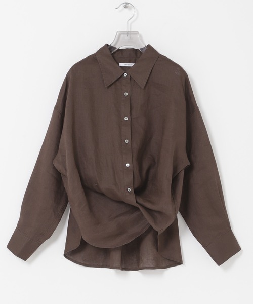 URBAN RESEARCH（アーバンリサーチ）の「リネン2WAYシャツ（シャツ/ブラウス・レディース・ベージュ/ブルー系その他/ホワイト/ブラウン/ピンク系その他・FREE）」の17枚目の写真