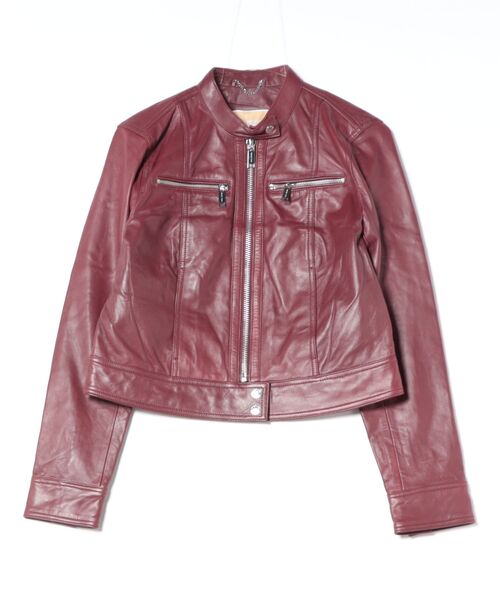 セール】ジップ フロント レザー ジャケット（ライダースジャケット
