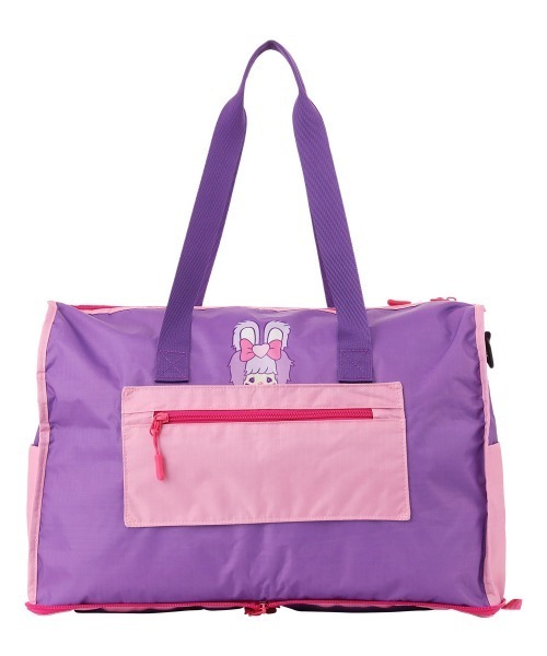 SAC'S BARJean（サックスバージーン）の「【しなこモンチッチ】 折りたたみボストンバッグM（ボストンバッグ・レディース・パープル・FREE）」の14枚目の写真