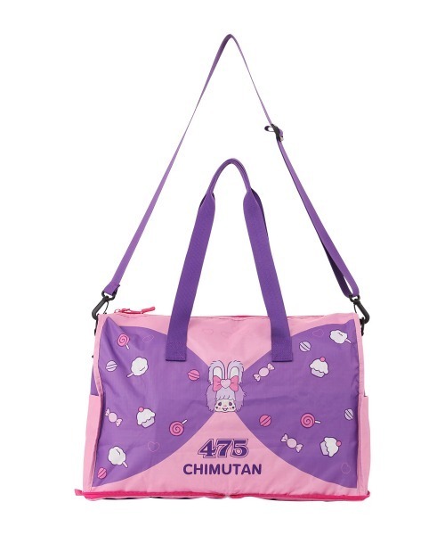 SAC'S BARJean（サックスバージーン）の「【しなこモンチッチ】 折りたたみボストンバッグM（ボストンバッグ・レディース・パープル・FREE）」の11枚目の写真