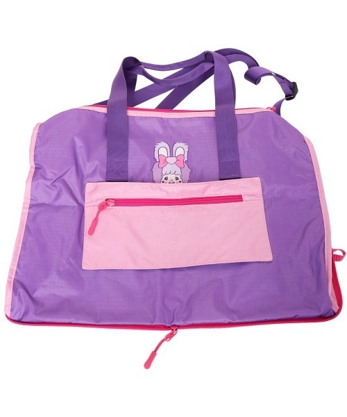 SAC'S BARJean（サックスバージーン）の「【しなこモンチッチ】 折りたたみボストンバッグM（ボストンバッグ・レディース・パープル・FREE）」の4枚目の写真