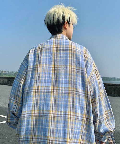 Ressaca(レサーカ)の「オーバーサイズチェック柄シャツ(シャツ/ブラウス・メンズ・ブラック/ピンク/ブルー・L/M)」の22枚目の写真