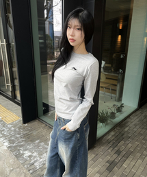 TANSANMAGNESIUM（タンサン マグネシウム）の「ポニー ホットフィックス ロングスリーブ (グレー)（Tシャツ/カットソー）」