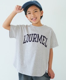 coca(coca) | キッズ 親子お揃いテールカットカレッジビッグTシャツ(Tシャツ/カットソー)