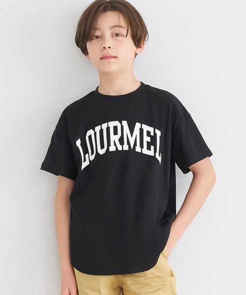 coca(coca)(コカ)の「キッズ 親子お揃いテールカットカレッジビッグTシャツ(Tシャツ/カットソー・キッズ・ライトグレー/ホワイト/ブラック/ライトブルー/B/ブルー/A/チャコール・120/130/140/150)」の3枚目の写真